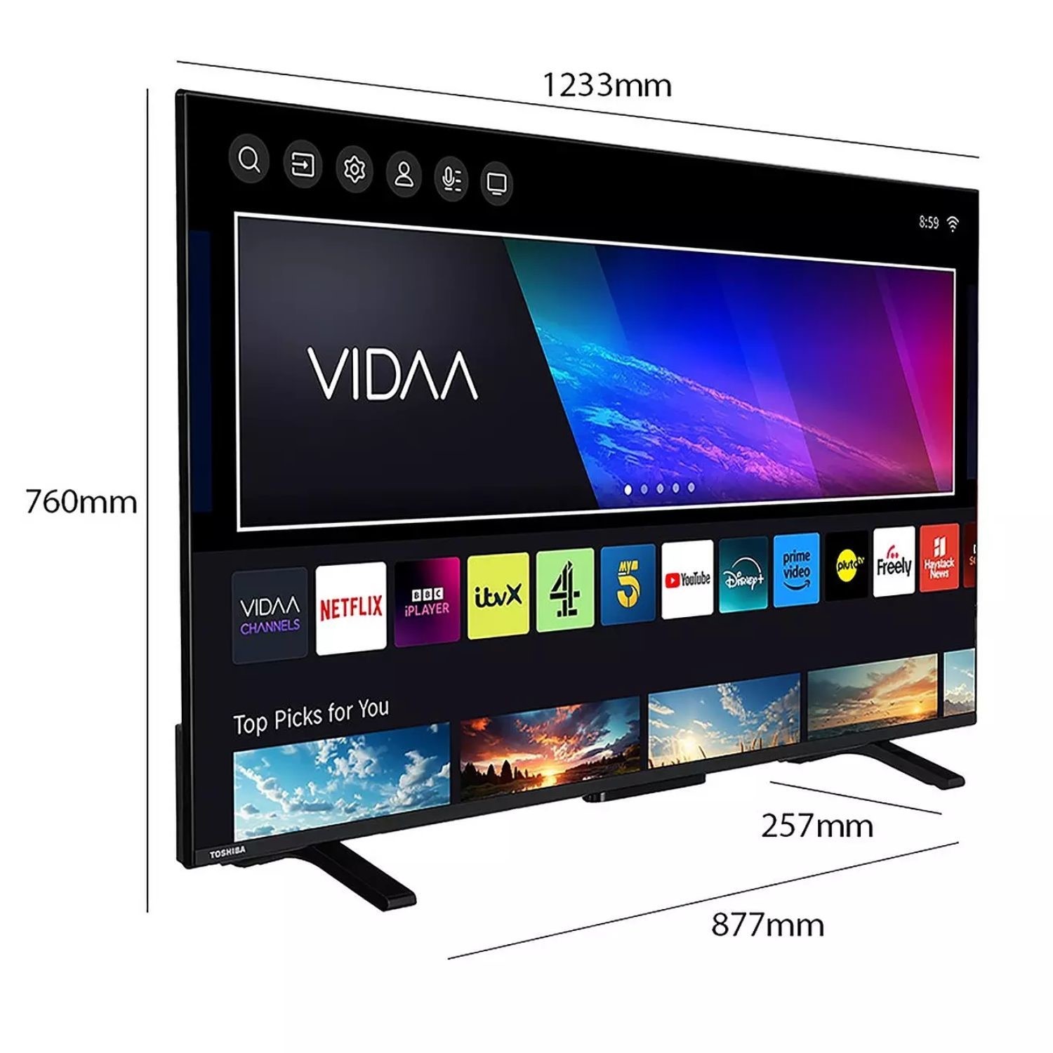 Smart TV Toshiba VIDAA 55 4K UHD